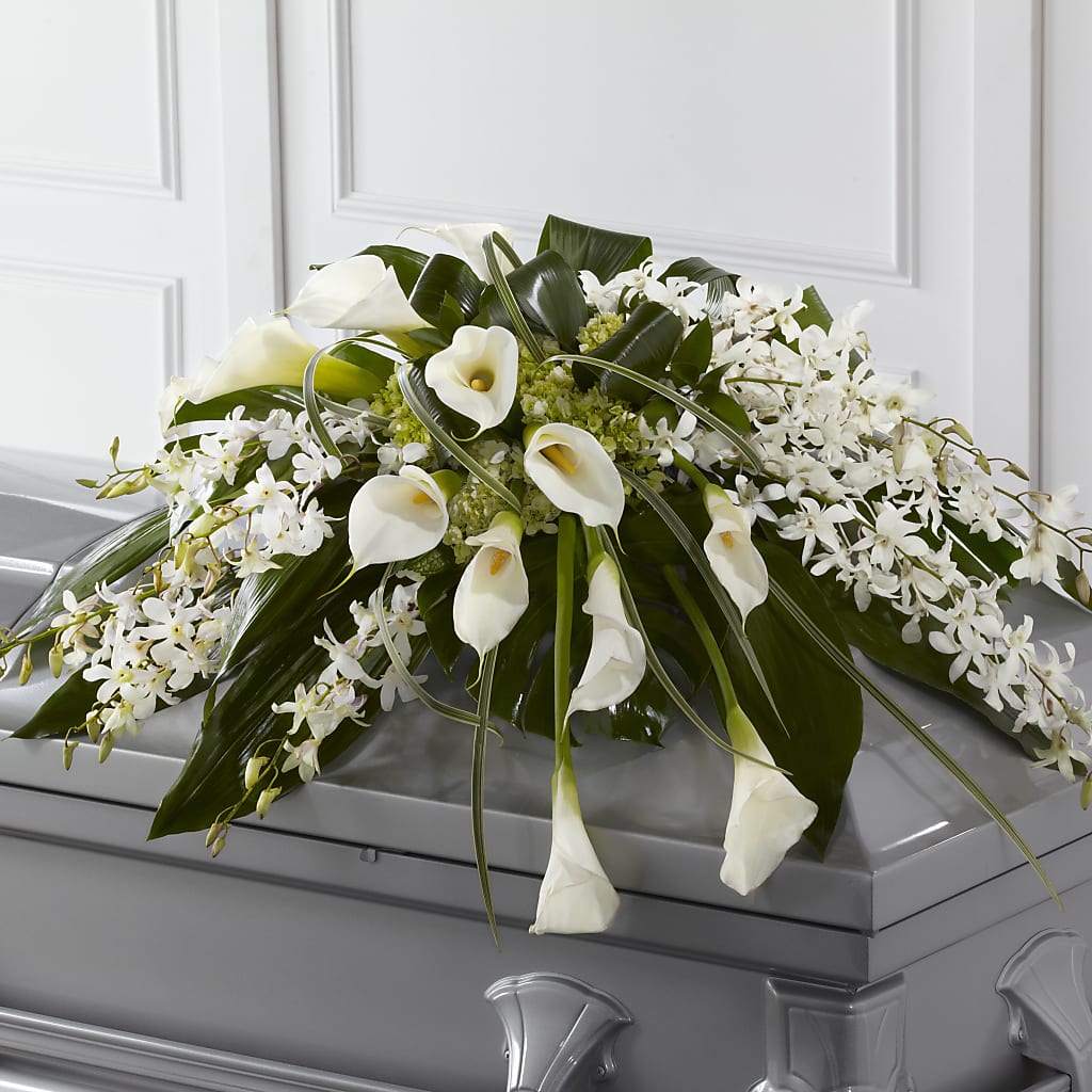 Angel Wings Casket Spray – Homestead Flower Company Inc, Homestead FL