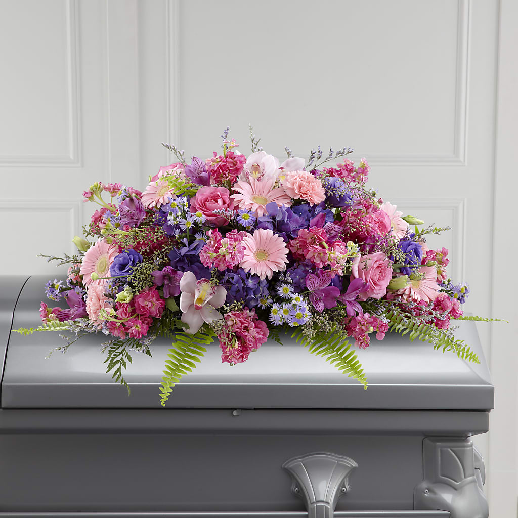 Glorious Garden Casket Spray – Homestead Flower Company Inc, Homestead FL