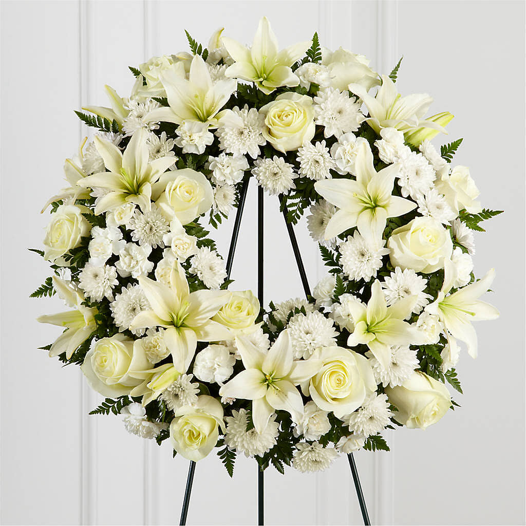 Treasured Tribute Wreath – Homestead Flower Company Inc, Homestead FL