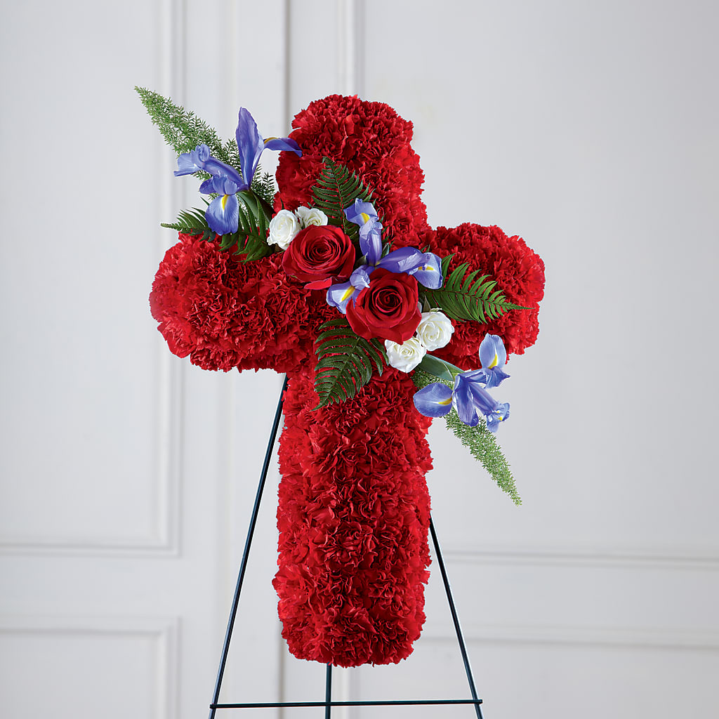 Faithful Hero Floral Cross – Homestead Flower Company Inc, Homestead FL