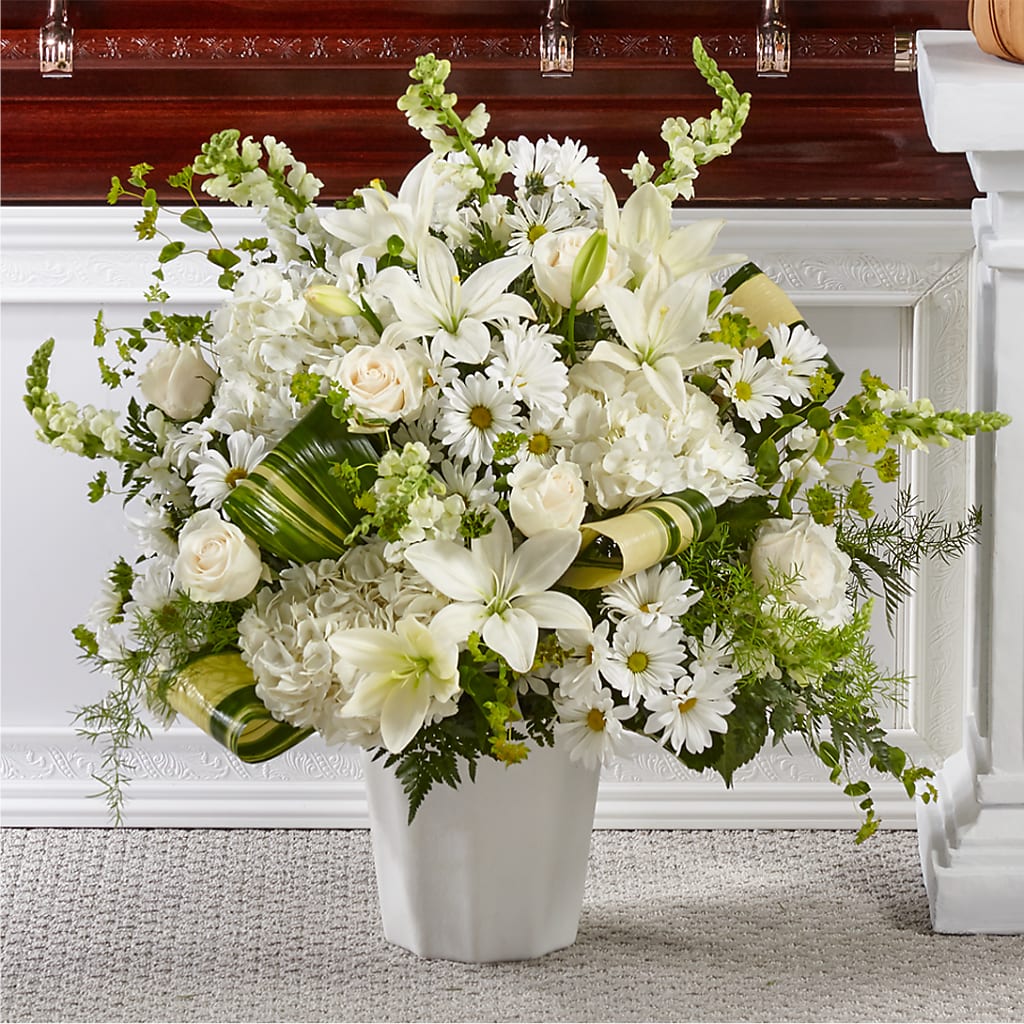 Thoughts of Tranquility Floor Basket – Homestead Flower Company Inc, Homestead FL