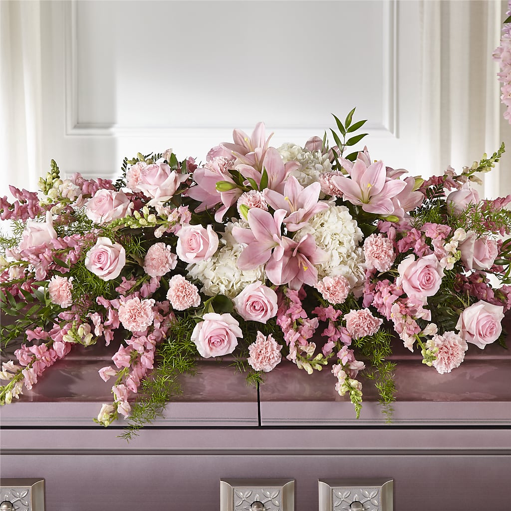 Life & Remembrance Casket Spray – Homestead Flower Company Inc, Homestead FL