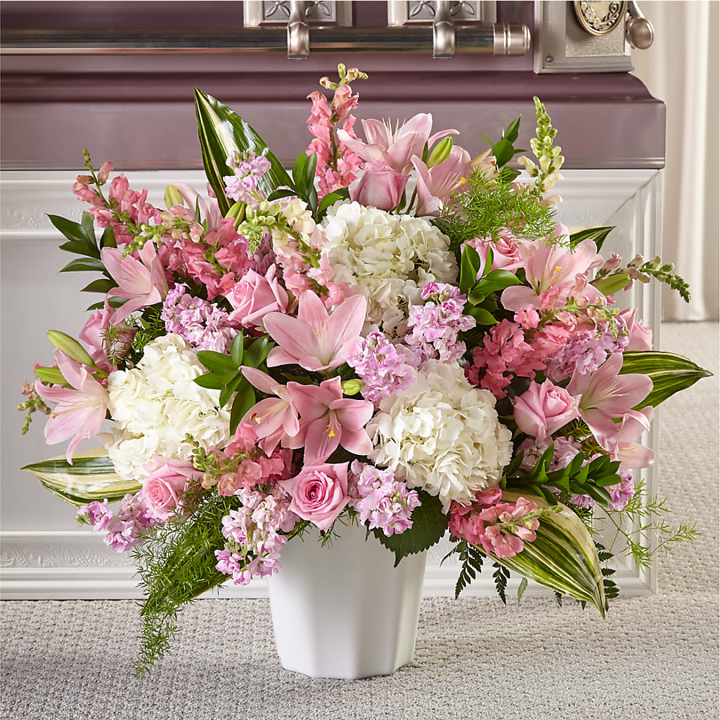 Simply Serene Floor Basket – Homestead Flower Company Inc, Homestead FL