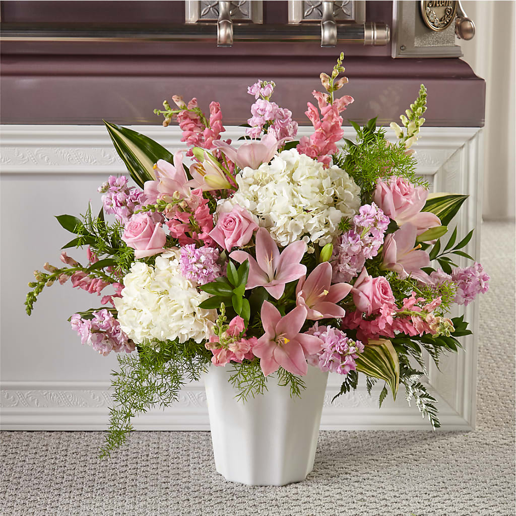 Simply Serene Floor Basket – Homestead Flower Company Inc, Homestead FL