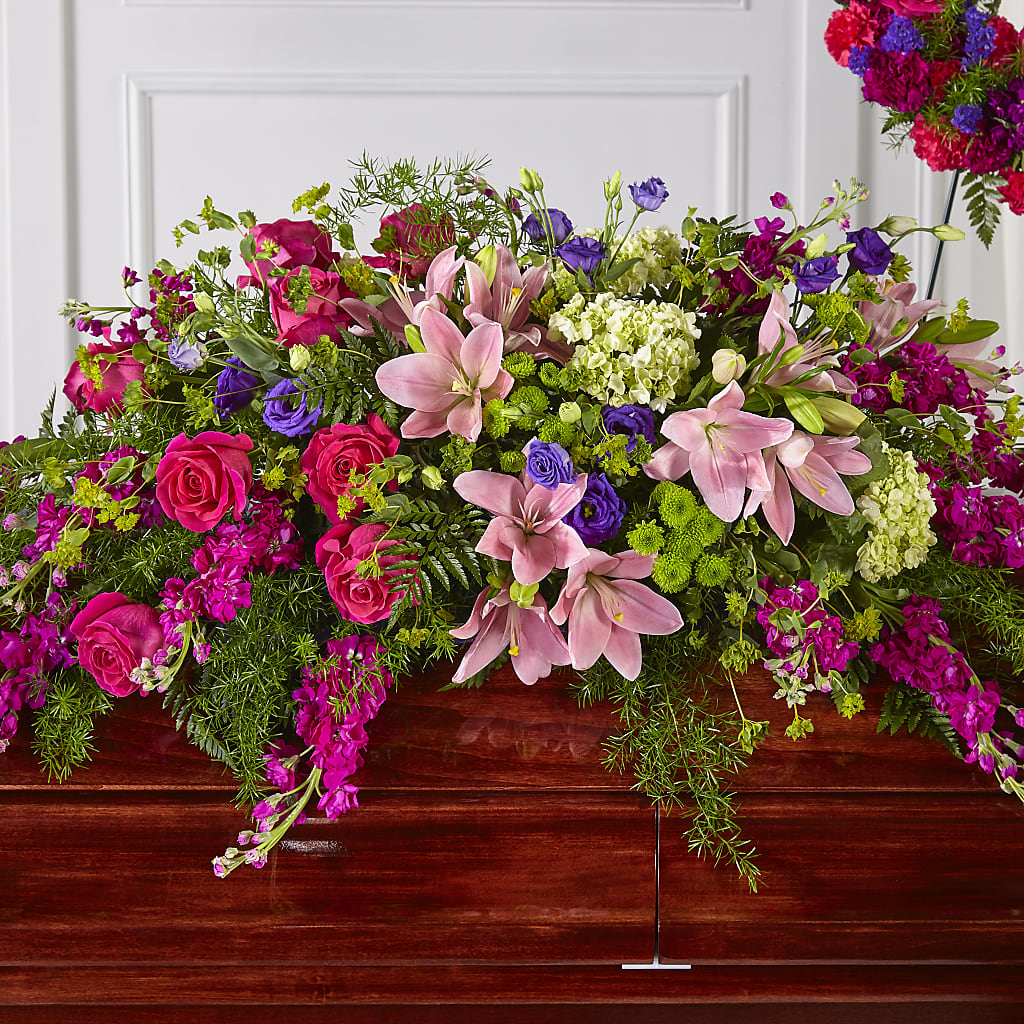 Radiant Tribute Casket Spray – Homestead Flower Company Inc, Homestead FL