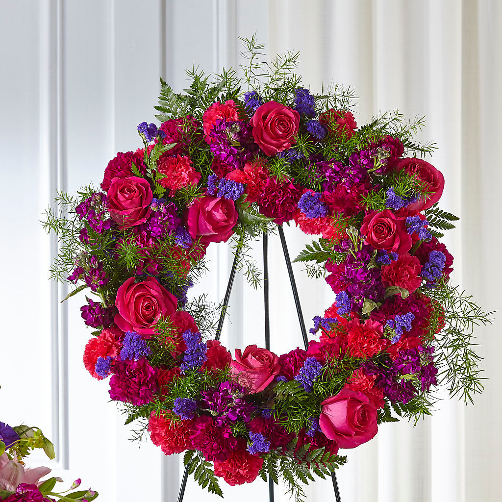 Calming Colors Wreath – Homestead Flower Company Inc, Homestead FL