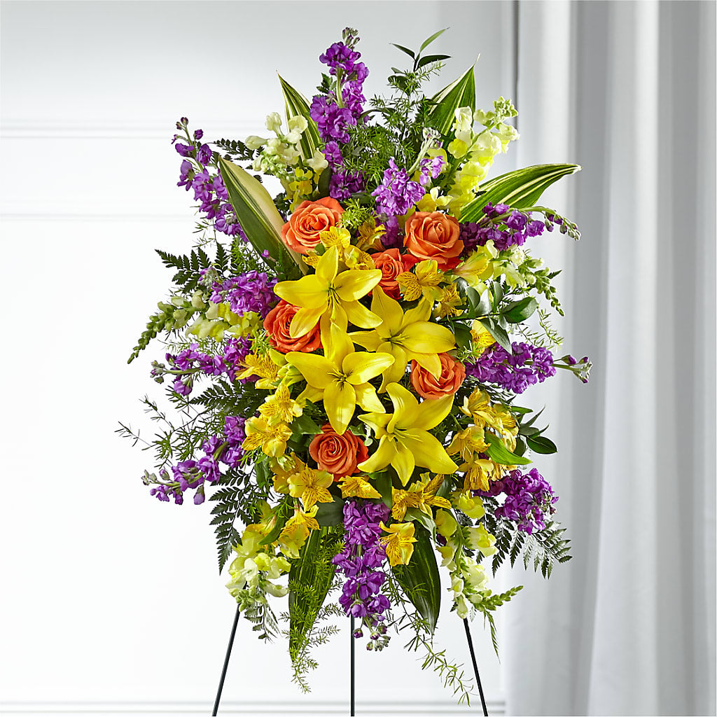 Thoughtful Prayers Standing Spray – Homestead Flower Company Inc, Homestead FL
