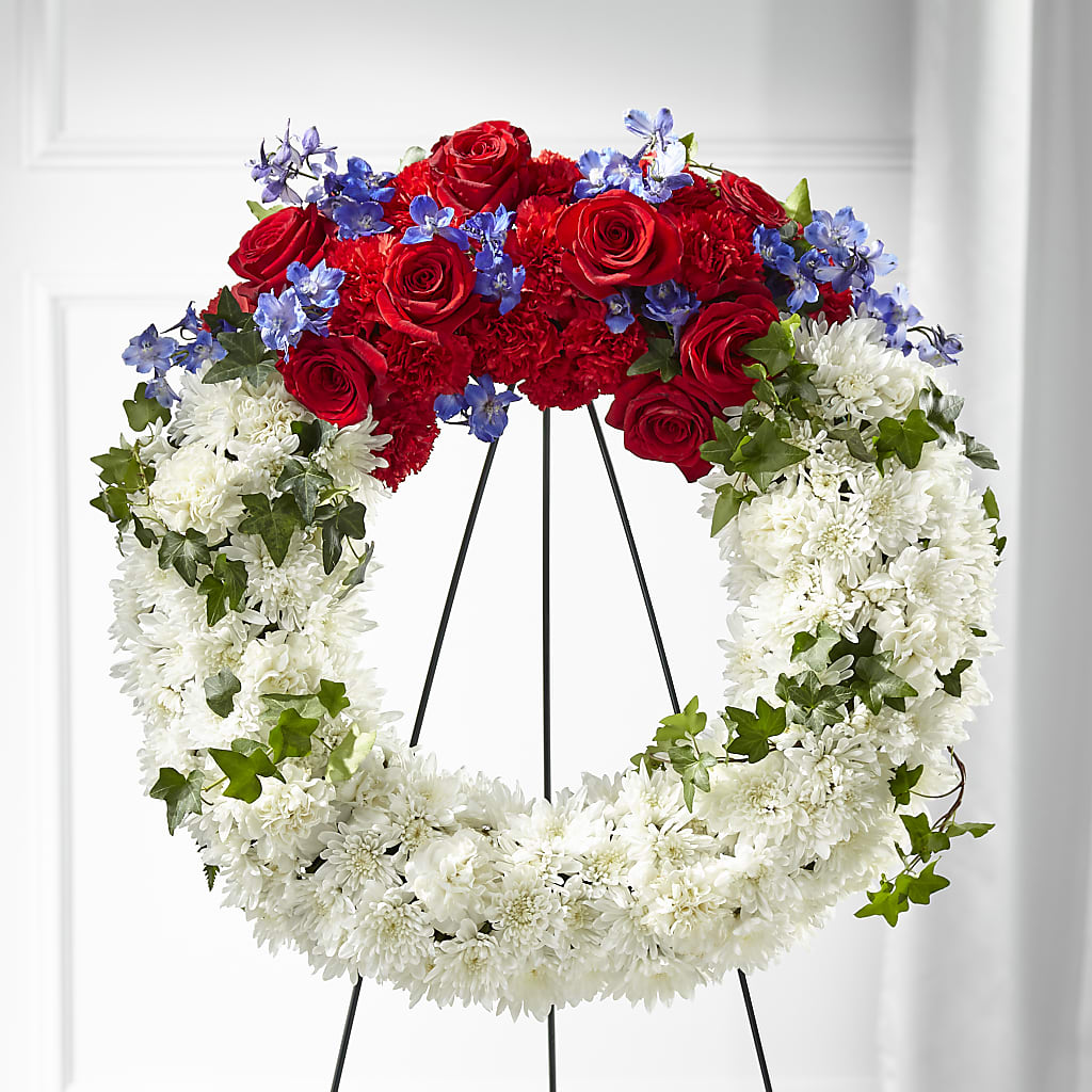 Patriotic Passion Wreath – Homestead Flower Company Inc, Homestead FL