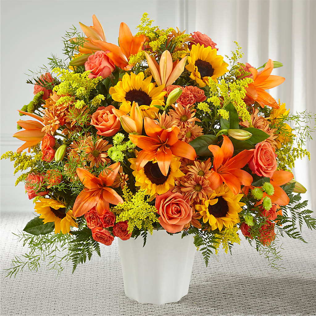 Harvest Thoughts Floor Basket – Homestead Flower Company Inc, Homestead FL