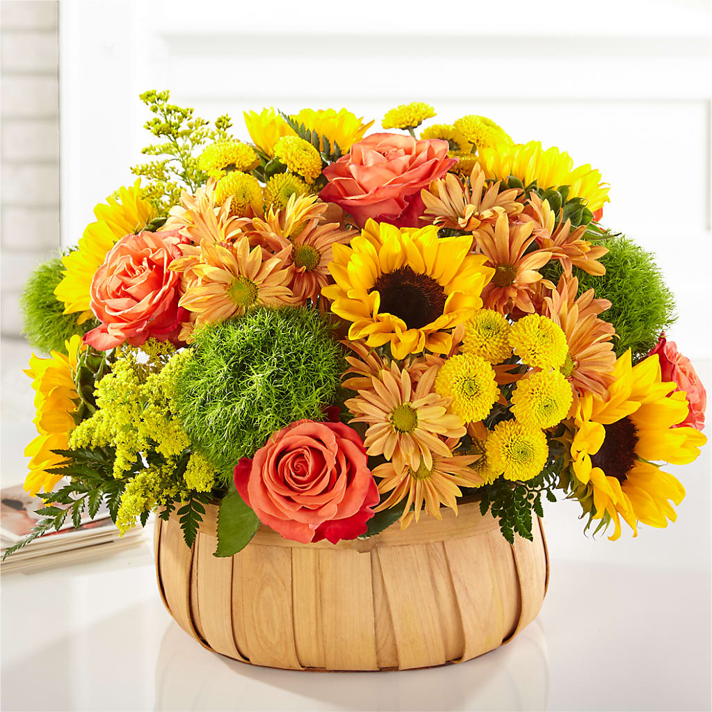 Harvest Sunflower Basket – Homestead Flower Company Inc, Homestead FL