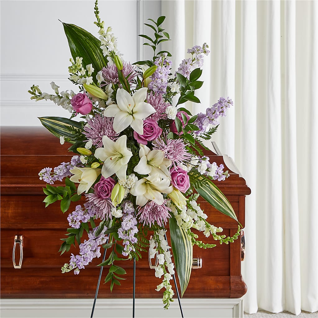 Grateful Hearts Standing Spray – Homestead Flower Company Inc, Homestead FL