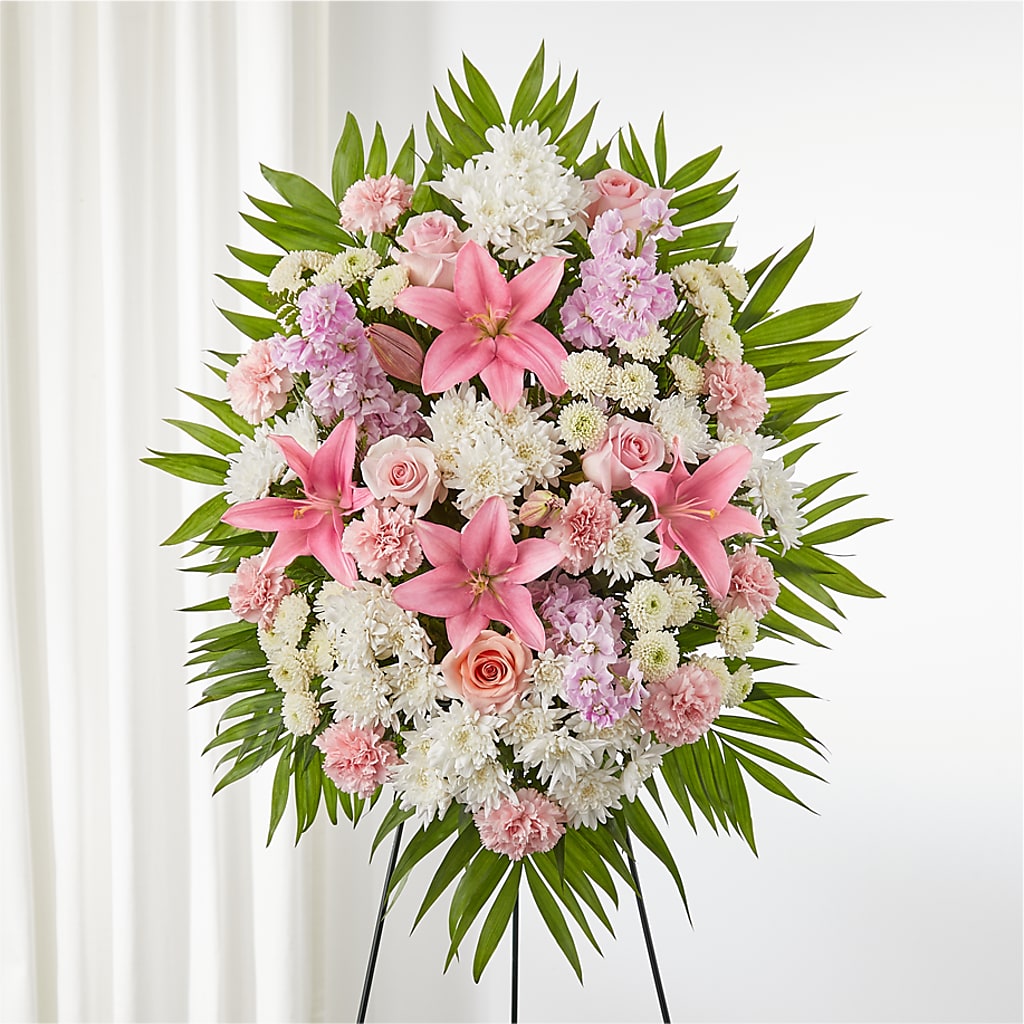 Offering Solace Standing Spray – Homestead Flower Company Inc, Homestead FL