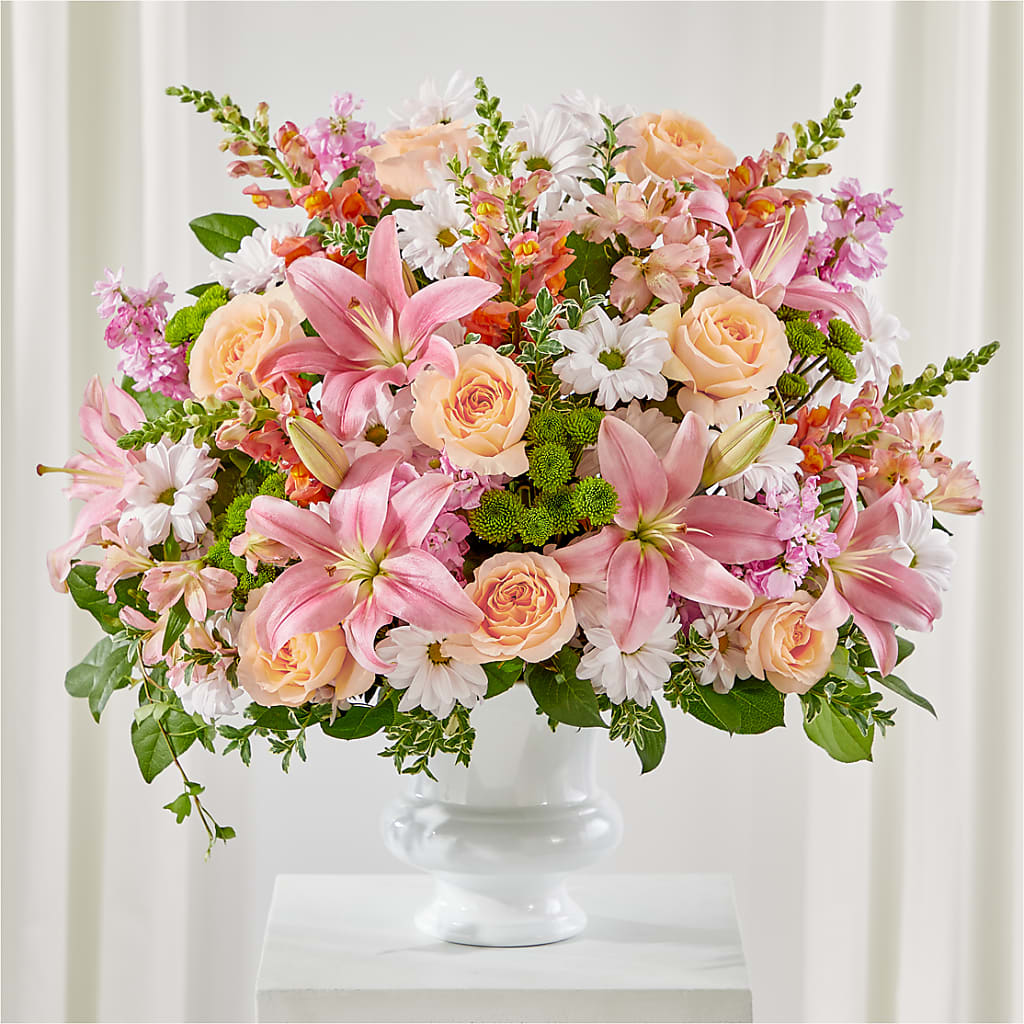 Heartfelt Gesture Urn Arrangement – Homestead Flower Company Inc, Homestead FL