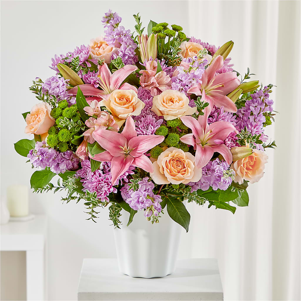 Supportive Embrace Tabletop Basket – Homestead Flower Company Inc, Homestead FL