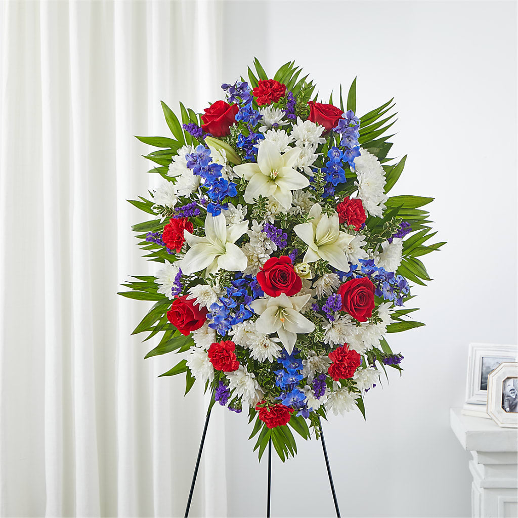 Cherished Service Standing Spray – Homestead Flower Company Inc, Homestead FL