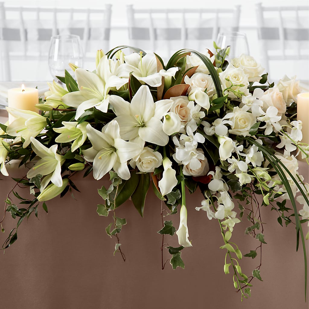 White Linen Arrangement – Homestead Flower Company Inc, Homestead FL