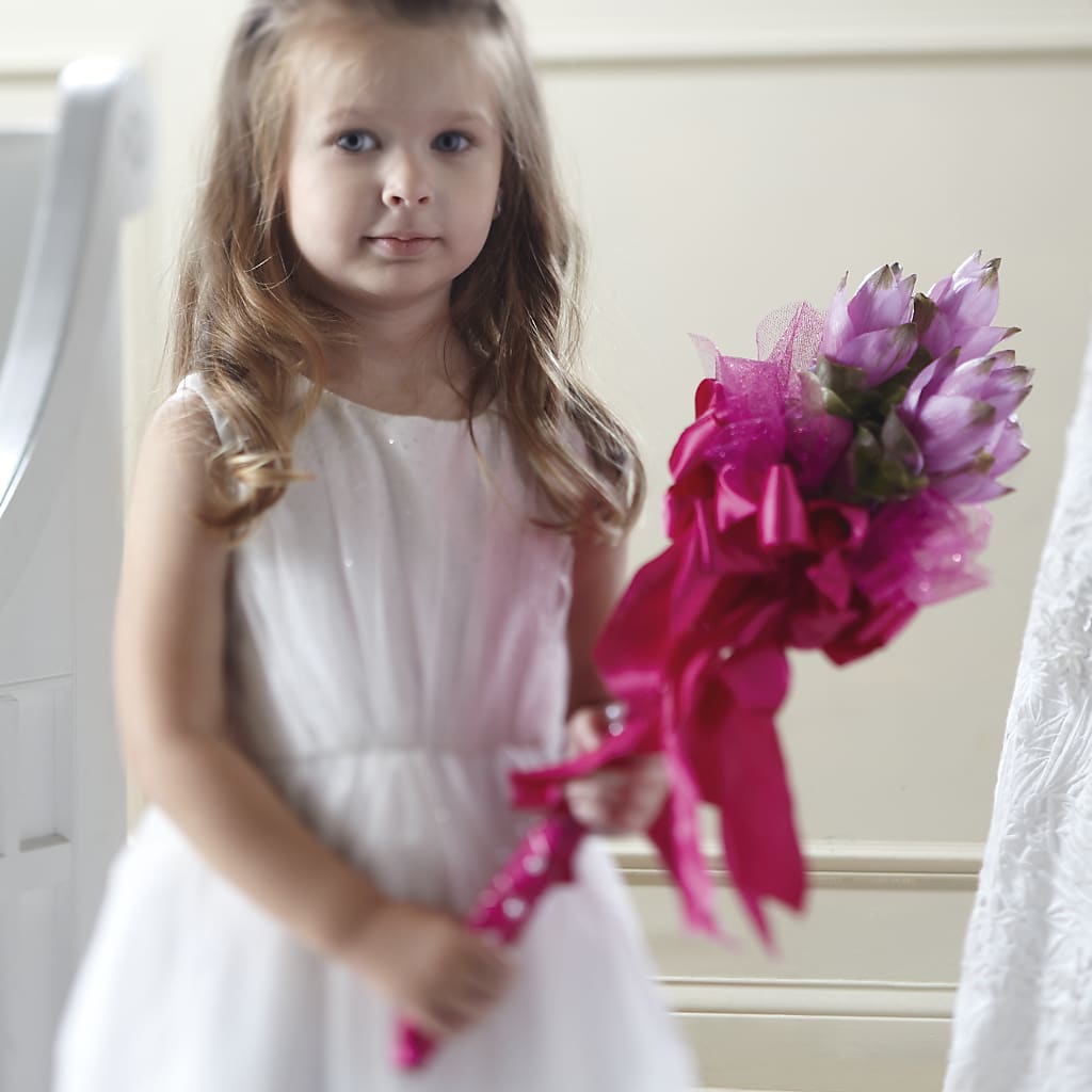 Sparkle Pink Flower Girl Bouquet – Homestead Flower Company Inc, Homestead FL