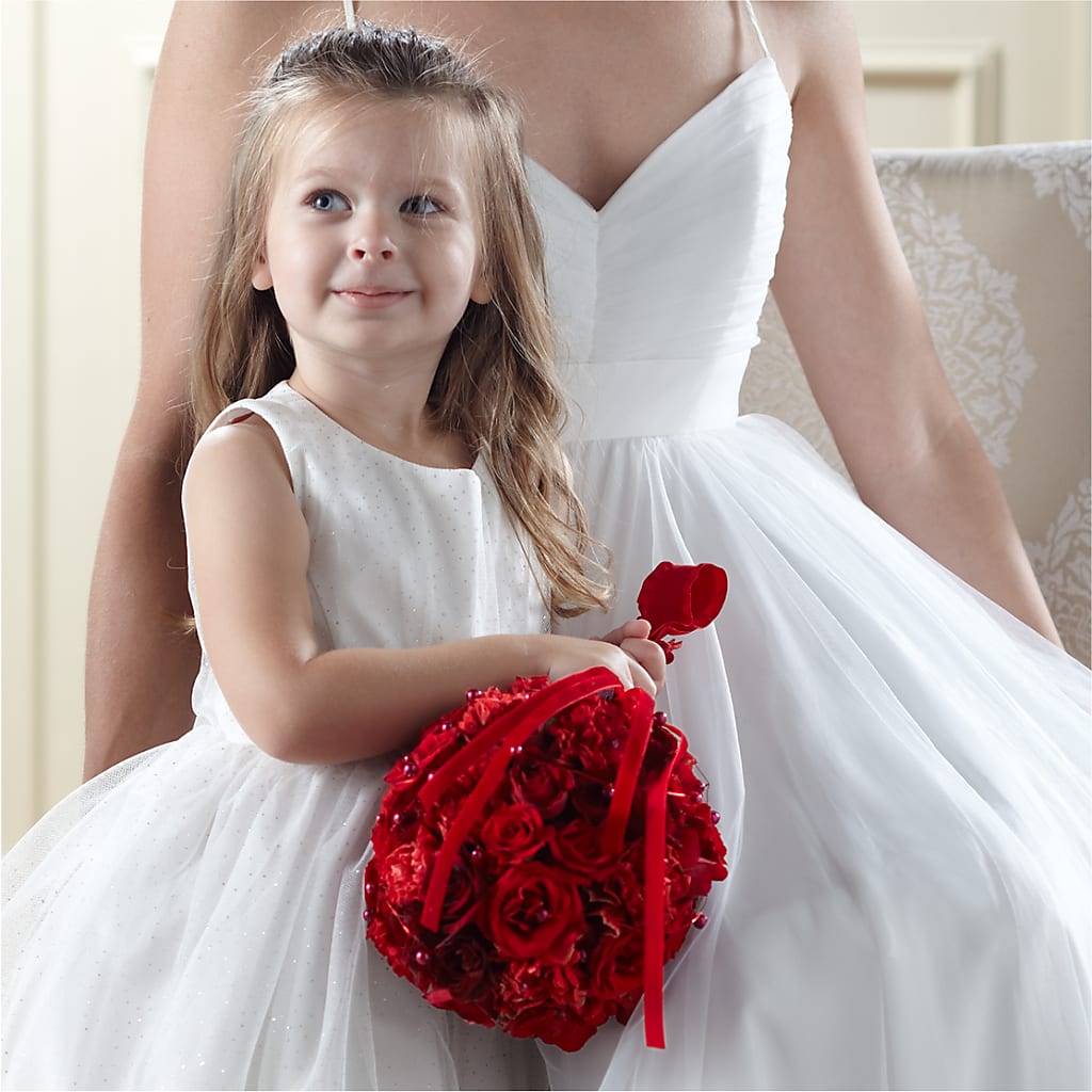 Pure at Heart Flower Girl Arrangement – Homestead Flower Company Inc, Homestead FL