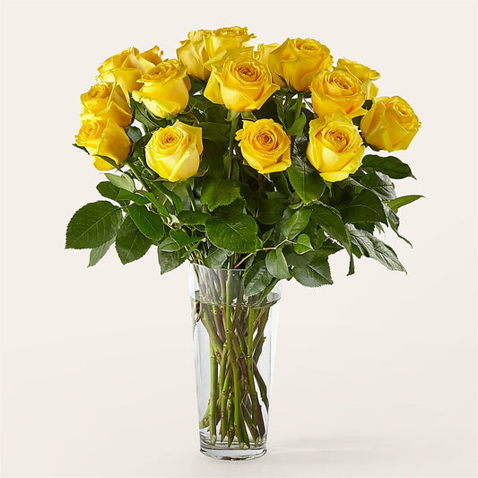 Long Stem Yellow Rose Bouquet –  Homestead Flower Company Inc, Homestead FL