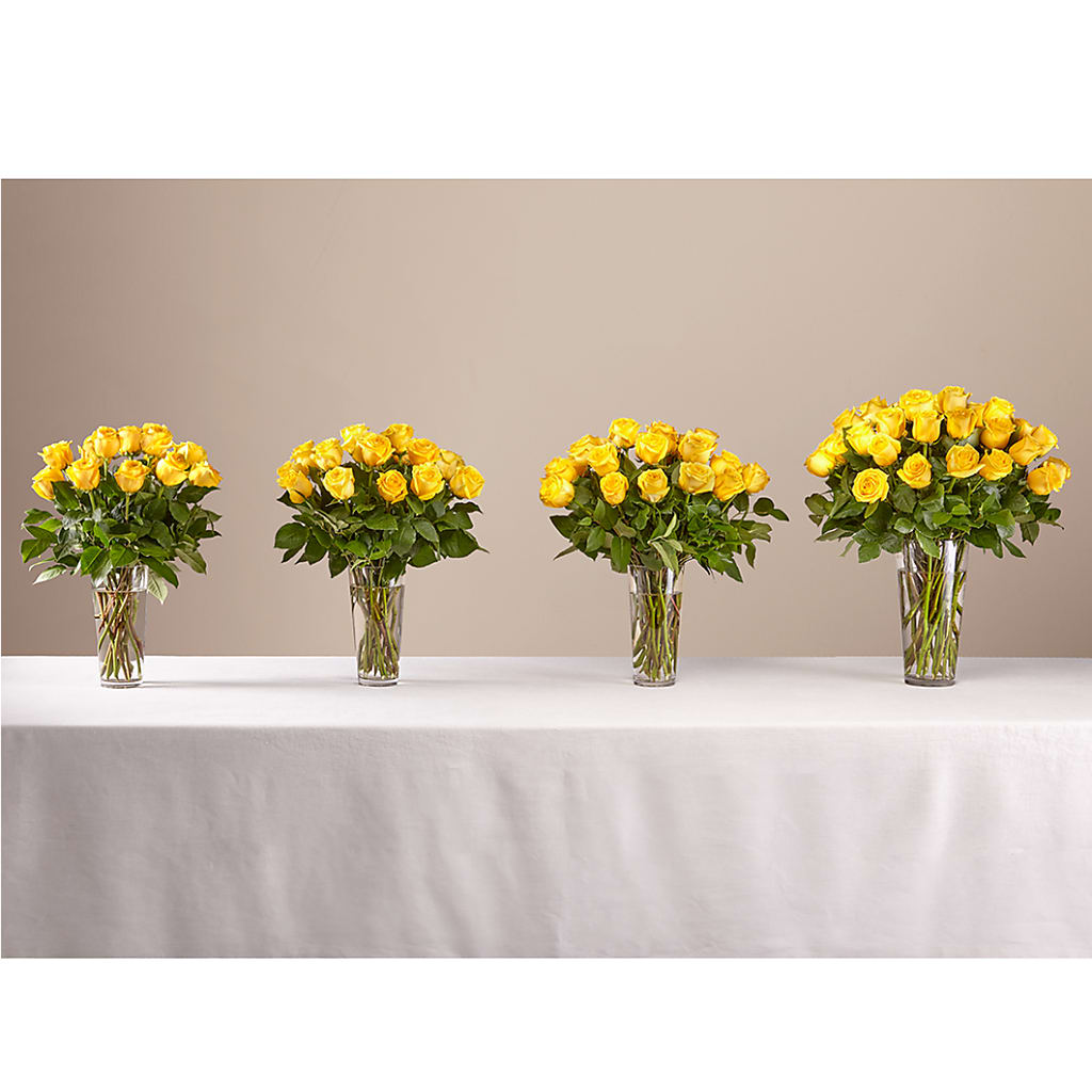 Long Stem Yellow Rose Bouquet –  Homestead Flower Company Inc, Homestead FL