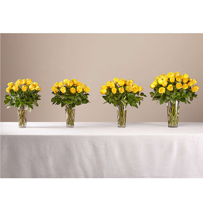Long Stem Yellow Rose Bouquet –  Homestead Flower Company Inc, Homestead FL