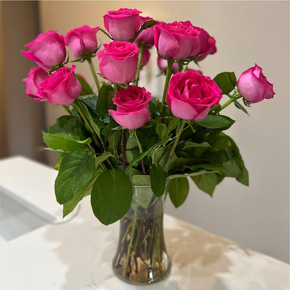 Long Stem Pink Rose Bouquet –  Homestead Flower Company Inc, Homestead FL