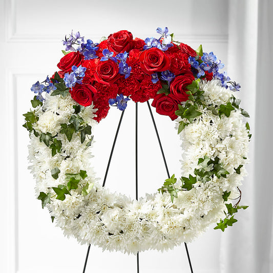 Patriotic Passion Wreath –  Homestead Flower Company Inc, Homestead FL