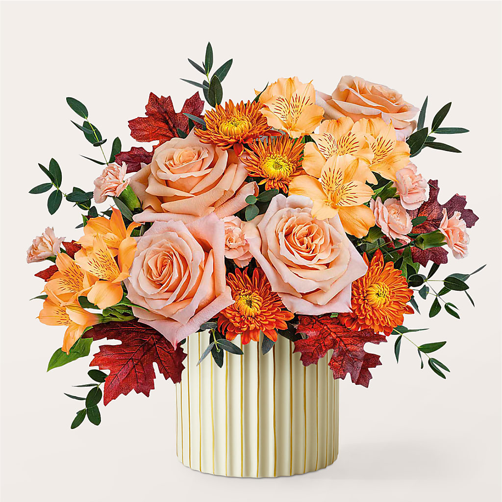 Spiced Latte Bouquet with Ivory Vase –  Homestead Flower Company Inc, Homestead FL