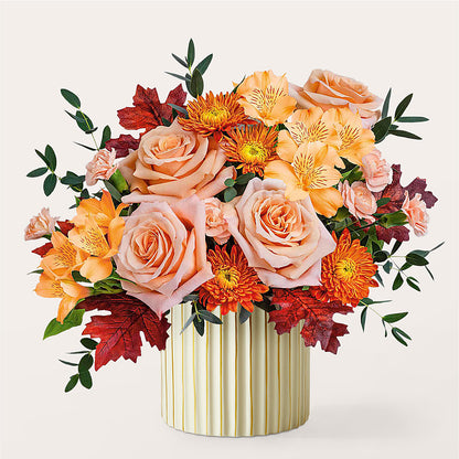 Spiced Latte Bouquet with Ivory Vase –  Homestead Flower Company Inc, Homestead FL