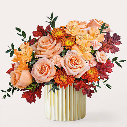 Spiced Latte Bouquet with Ivory Vase –  Homestead Flower Company Inc, Homestead FL