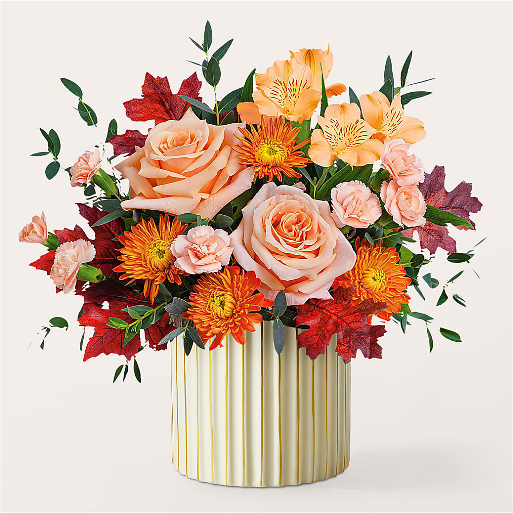 Spiced Latte Bouquet with Ivory Vase –  Homestead Flower Company Inc, Homestead FL
