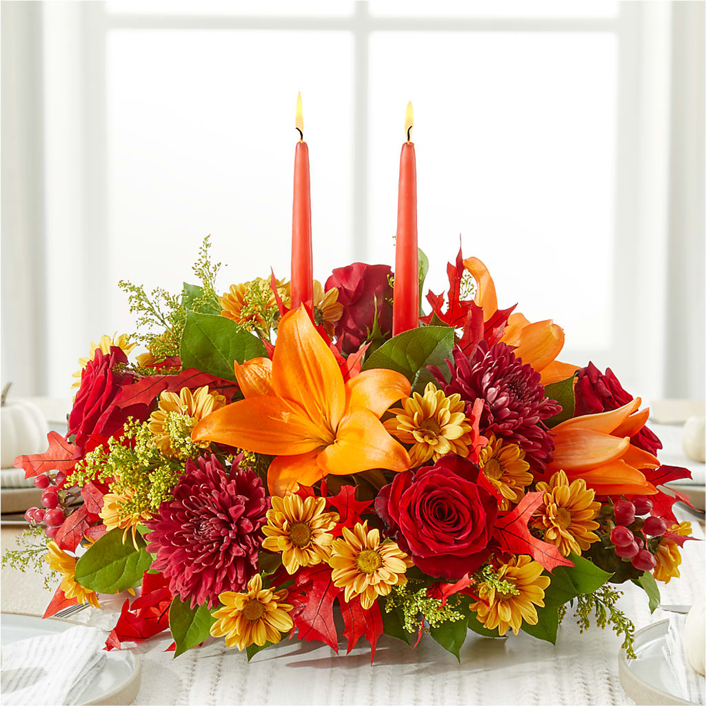 Autumn's Embrace Centerpiece –  Homestead Flower Company Inc, Homestead FL