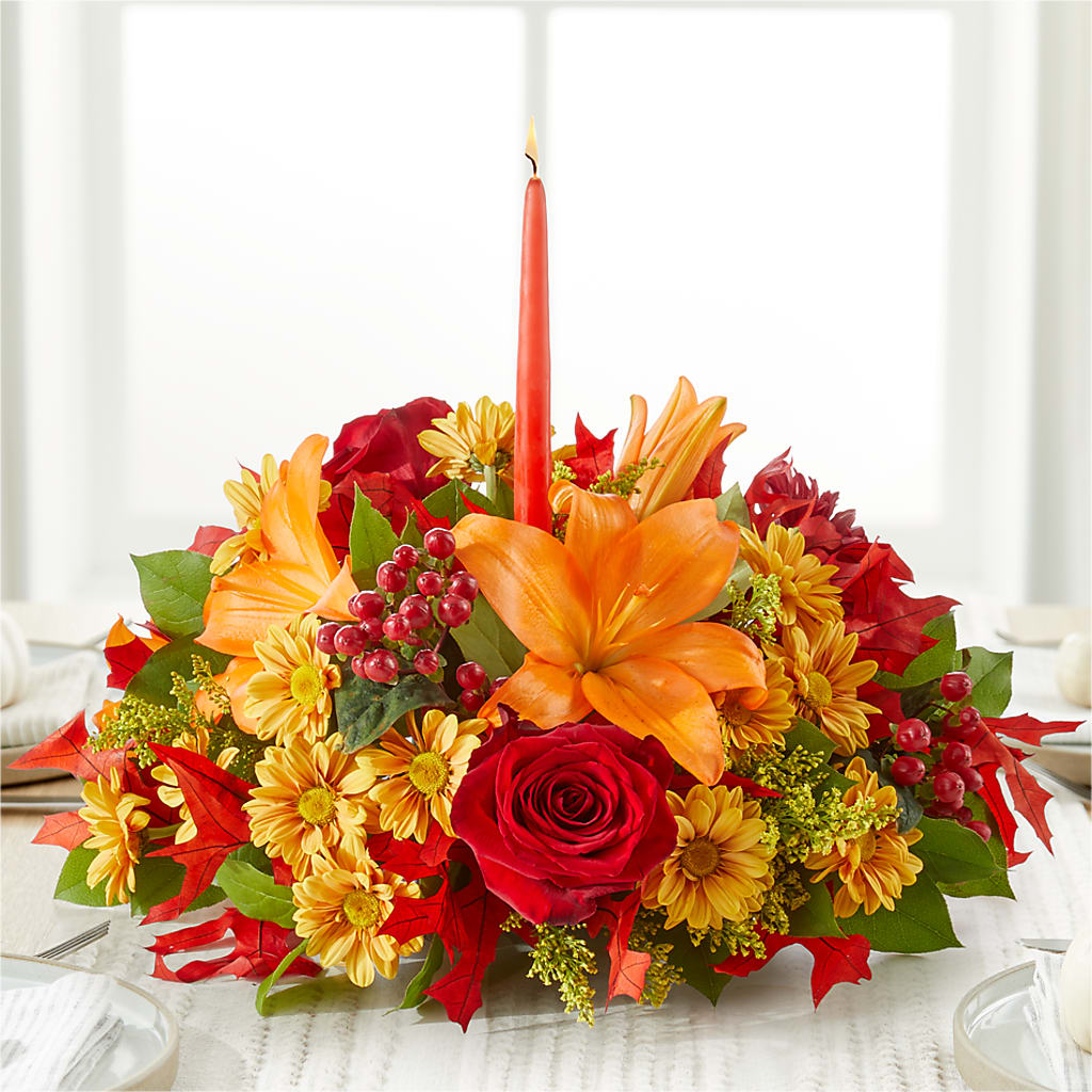 Autumn's Embrace Centerpiece –  Homestead Flower Company Inc, Homestead FL