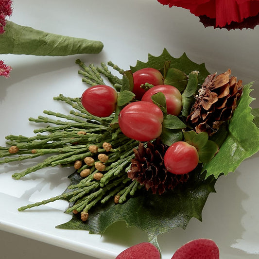 Red Berry Boutonniere